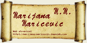 Marijana Marićević vizit kartica